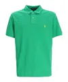 Polo Ralph Lauren Cotton Mesh Custom Slim Fit Polo Shirt In Green