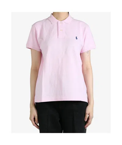 Polo Ralph Lauren Julie Slim Fit Five Button Polo Shirt In Pink
