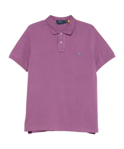 Polo Ralph Lauren Short-sleeved Polo Shirt In Purple