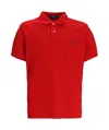 Polo Ralph Lauren Ribbed Collar Short Sleeves In Red