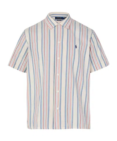 Polo Ralph Lauren Short Sleeved Shirt In Off-white