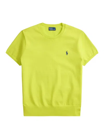 Polo Ralph Lauren Short-sleeved Shirt With Logo In Green