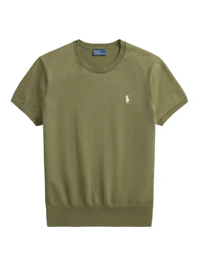 Polo Ralph Lauren Short-sleeved Shirt With Logo In Green