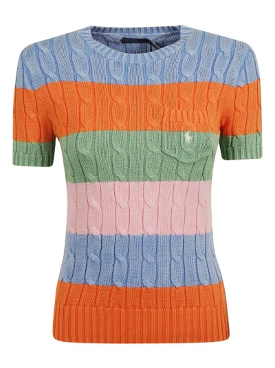 Polo Ralph Lauren Short-sleeved Shirt With Multicolored Stripes