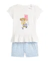 Polo Ralph Lauren Short-sleeved T-shirt And Shorts Set In White