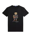 Polo Ralph Lauren Mens Fa25 Black Holiday Bear Bear-print Short-sleeve Cotton T-shirt In Black