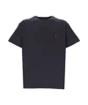 Polo Ralph Lauren Logo Embroidered Regular T-shirt In Black