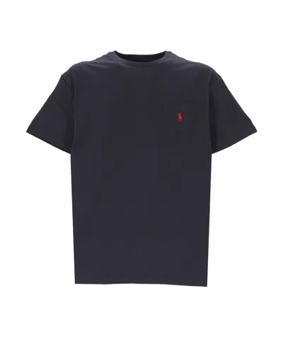 POLO RALPH LAUREN POLO RALPH LAUREN LOGO EMBROIDERED CREWNECK T-SHIRT