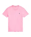 Polo Ralph Lauren Custom Slim Fit Jersey Crewneck T-shirt Man T-shirt Pink Size Xxl Cotton