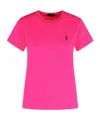 Polo Ralph Lauren Embroidered Logo Crewneck T-shirt In Pink