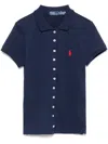 Polo Ralph Lauren Short Sleeves Classic Polo Shirt Full Button In Blue