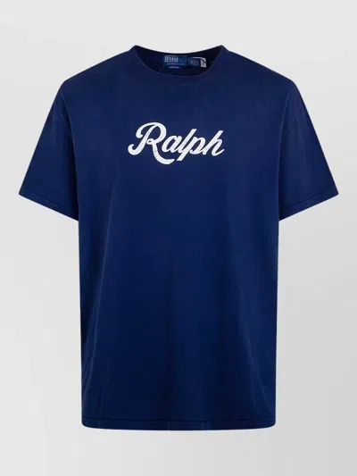 Polo Ralph Lauren Short Sleeves Crew Neck Print T Shirt In Blue