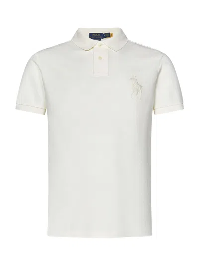 Polo Ralph Lauren Short Sleeves Polo With Logo In Neutral