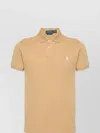 Polo Ralph Lauren Short Sleeve Polo With Contrast Logo In Brown