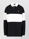 Polo Ralph Lauren Short Sleeves With Contrasting Collar And Striped Pattern In Black