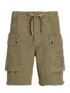 Polo Ralph Lauren Mens Basic Olive Patch-pocket Panelled Cotton Cargo Shorts