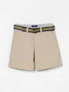 Polo Ralph Lauren Beige Cotton Bermuda Shorts With Belt In Beige