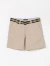 Polo Ralph Lauren Beige Cotton Bermuda Shorts With Belt In Kaki