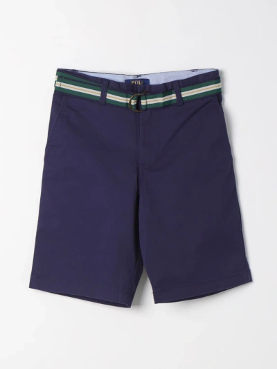 POLO RALPH LAUREN SHORTS POLO RALPH LAUREN KIDS COLOR NAVY,408432045