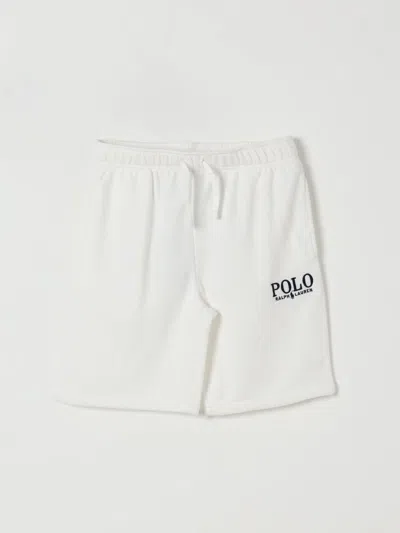 POLO RALPH LAUREN SHORTS POLO RALPH LAUREN KIDS COLOR WHITE,G97501001