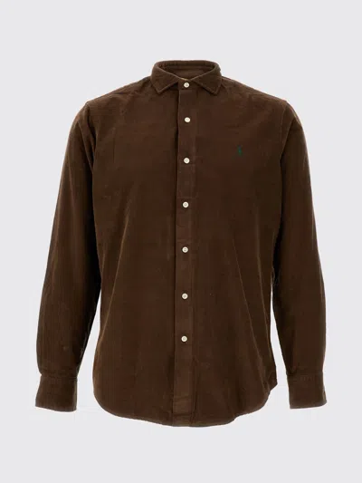 POLO RALPH LAUREN SHIRT POLO RALPH LAUREN MEN COLOR COCOA,H23582113