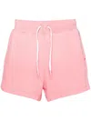 Polo Ralph Lauren Polo Pony-embroidery Cotton Track Shorts In Pink & Purple