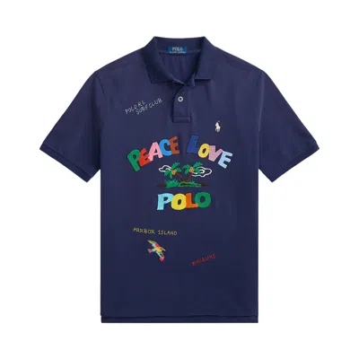 Pre-owned Polo Ralph Lauren Short-sleeve Basic Mesh Embroidered Graphic Polo 'dark Cobalt' | Blue | Men's Size