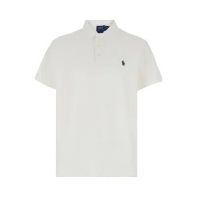 Pre-owned Polo Ralph Lauren Short-sleeve Cotton Honeycomb Textured Polo 'white' | Men's Size M