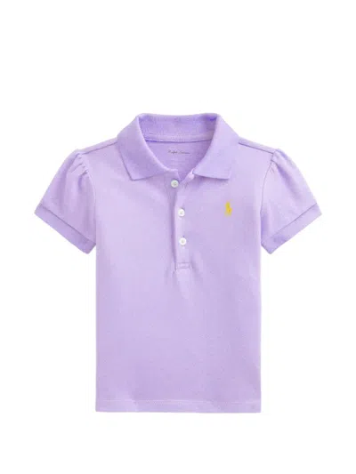 Polo Ralph Lauren Babies' Short-sleeve Cotton Polo Shirt In Purple