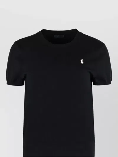 Polo Ralph Lauren Short-sleeve Crew-neck Pullover In Black