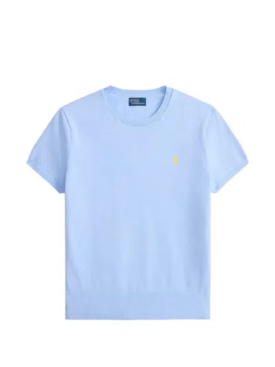 Polo Ralph Lauren Short-sleeve Crew-neck Sweater In Blue