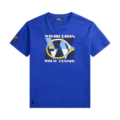 Pre-owned Polo Ralph Lauren Short-sleeve Crewneck T-shirt 'collegiate Blue' | Men's Size S