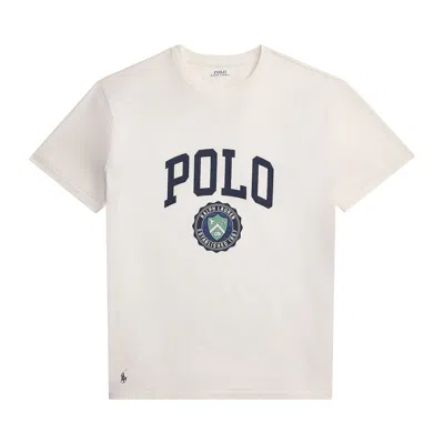 Pre-owned Polo Ralph Lauren Short-sleeve Jersey Knit Graphic Print T-shirt 'deckwash White' | Men's Size Xxl