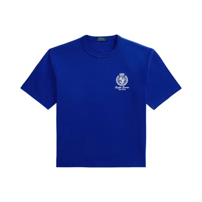 Pre-owned Polo Ralph Lauren Short-sleeve Jersey Knit Tennis Graphic T-shirt 'classic Azure' | Blue | Men's Siz