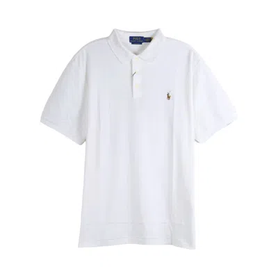 Pre-owned Polo Ralph Lauren Short-sleeve Soft Touch Polo Shirt 'white' | Men's Size Xl