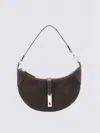 Polo Ralph Lauren Brown Shoulder Bag With Adjustable Closure And Logo Plaque On The Front In Suede Woman In Brown