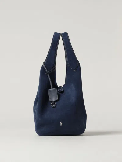 Polo Ralph Lauren Shoulder Bag  Woman Color Denim In Blue