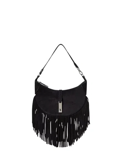 Polo Ralph Lauren Shoulder Bag With Metal Logo In Black