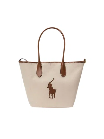 Polo Ralph Lauren Shoulder Bags Woman Ralph Lauren - Md Blpt Tte Tote Medium - Beige
