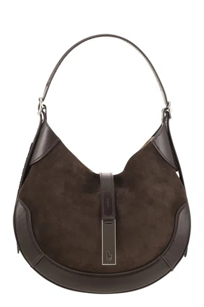 Polo Ralph Lauren Shoulder Polo Id Small Leather Bag In Brown