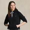 Polo Ralph Lauren Shrunken Fit Fleece Hoodie In Black
