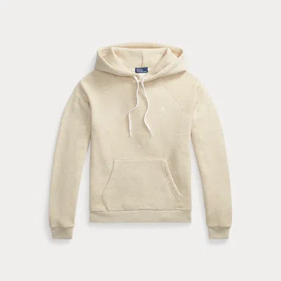 Polo Ralph Lauren Shrunken Fit Fleece Hoodie In Neutral