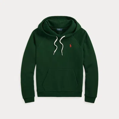 Polo Ralph Lauren Shrunken Fit Fleece Hoodie In Black