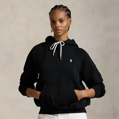 Polo Ralph Lauren Shrunken Fit Fleece Hoodie In Polo Black
