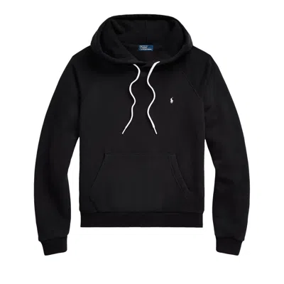 Pre-owned Polo Ralph Lauren Shrunken Fit Fleece Hoodie 'polo Black' | Women's Size S