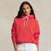 Polo Ralph Lauren Shrunken Fit Fleece Hoodie In Red