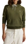 Polo Ralph Lauren Shrunken Fit Fleece Hoodie In Thermal Green
