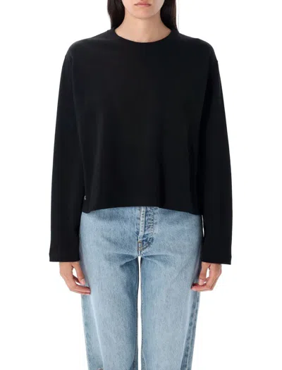 Polo Ralph Lauren Shrunken Fit Jersey Long-sleeve T-shirt In Black
