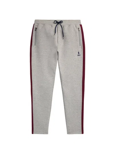 Polo Ralph Lauren Side-stripe Track Pants In Gray