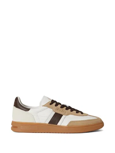 Polo Ralph Lauren Side Stripes Bedford Sneakers In White